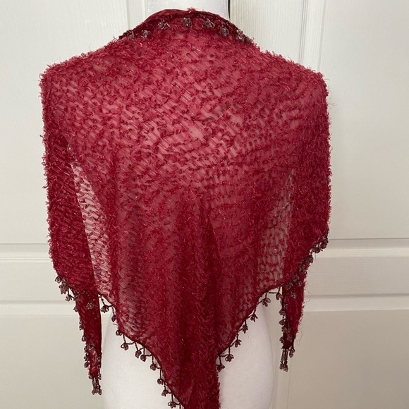 Sterling styles beaded reddish evening wrap - Picture 1 of 9